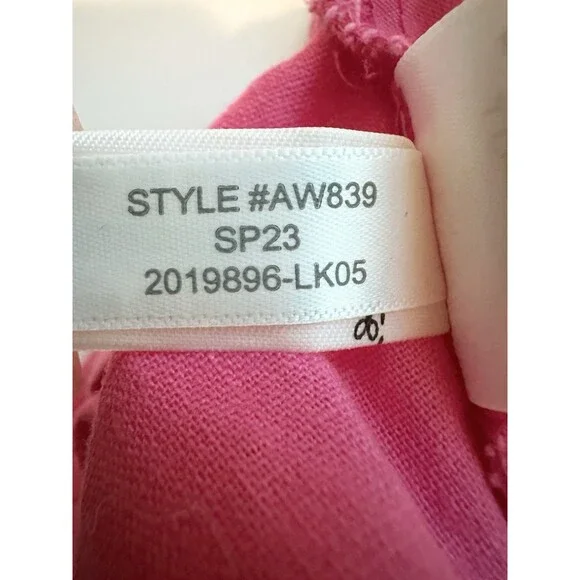 J. Crew Hot Pink Linen Blend Pull On Drawstring Elastic Waist Ankle Pant Women 2 - Picture 7 of 10